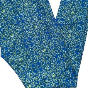LuLaRoe Blue and Gold OS leggings